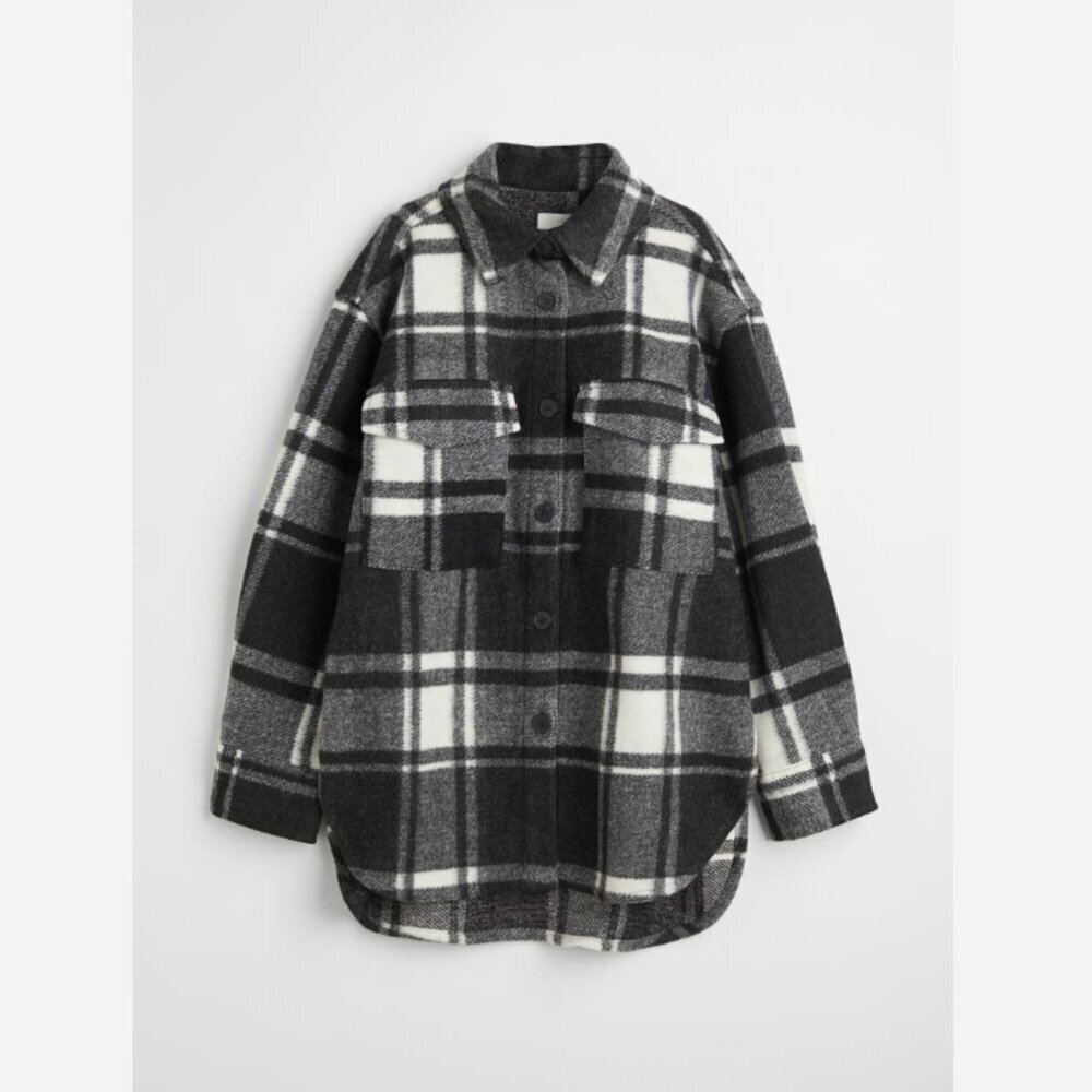 H&M Plaid Oversized Shacket
